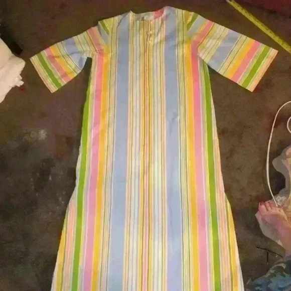 Saks Fifth Avenue Chiha by Jaconelli Rare VintageVertical Pastel Lines H… - Picture 8 of 16